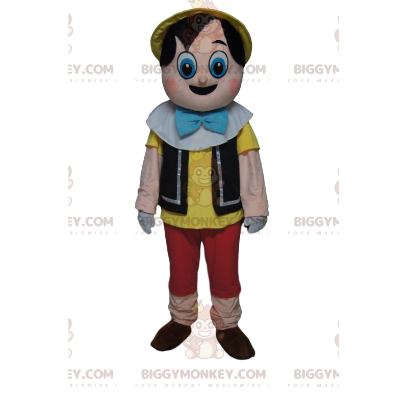 BIGGYMONKEY™ Costume da mascotte Pinocchio con grandi occhi