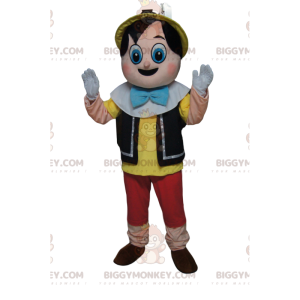 BIGGYMONKEY™ Pinocchio-Maskottchen-Kostüm mit großen