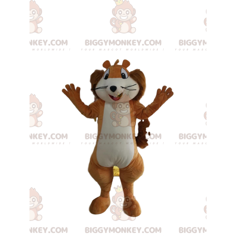 Fato de mascote de esquilo BIGGYMONKEY™ muito divertido.