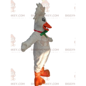 Disfraz de mascota White Goose BIGGYMONKEY™ con lindo escudo y