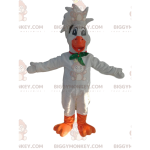 Costume de mascotte BIGGYMONKEY™ d'oie blanche avec une jolie