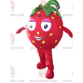 Costume de mascotte BIGGYMONKEY™ de fraise coquette avec de