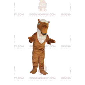 BIGGYMONKEY™ Mascot Costume Brown Camel with White Mane –