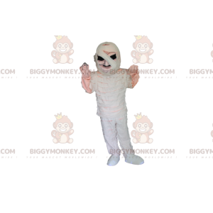 Traje de mascote BIGGYMONKEY™ de esqueleto mumificado com olhos