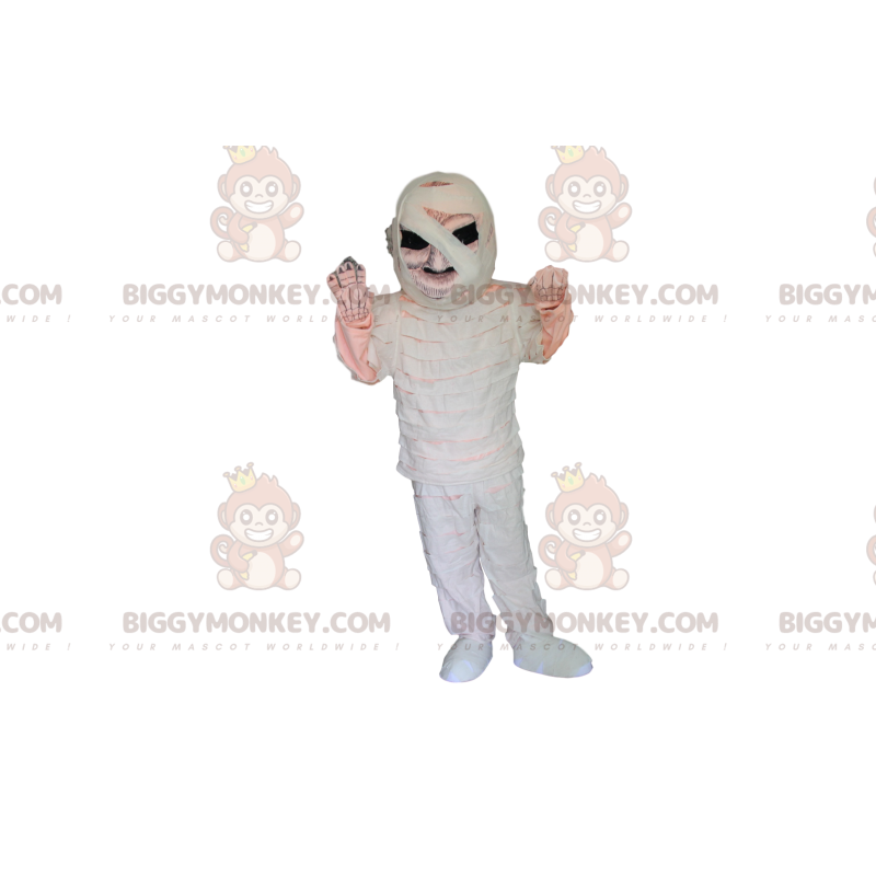 BIGGYMONKEY™ Mascot Costume of Mummified Skeleton with Black