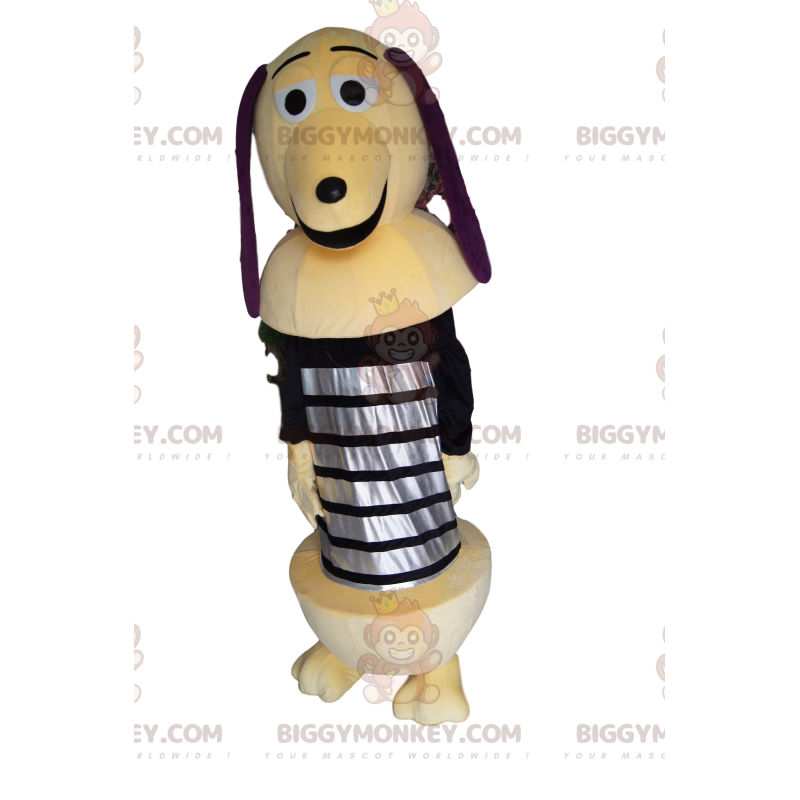 BIGGYMONKEY™ Maskottchenkostüm von Zigzag, dem federnden Hund