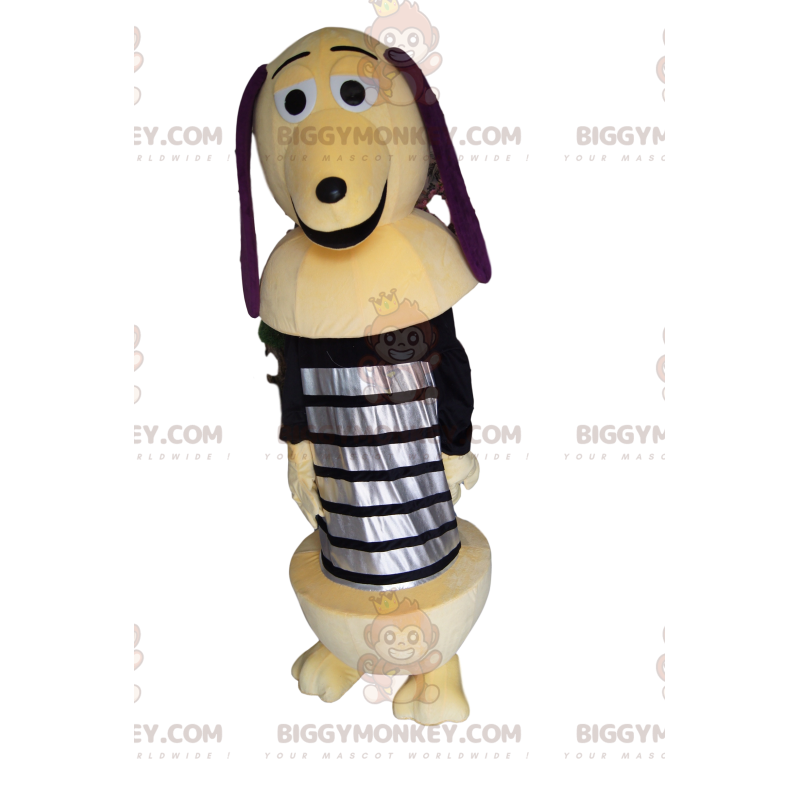 Traje de mascote BIGGYMONKEY™ de Zigzag, o cachorro com mola de