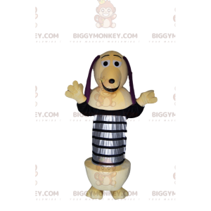 Traje de mascote BIGGYMONKEY™ de Zigzag, o cachorro com mola de