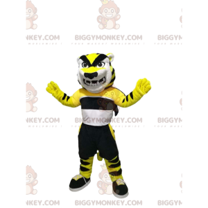 Very Menacing Tiger BIGGYMONKEY™ Mascot Costume With Sportswear