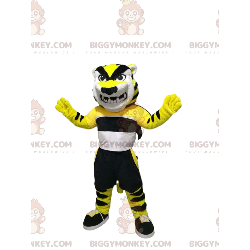 Costume da mascotte Tiger BIGGYMONKEY™ molto minaccioso con