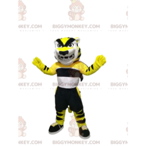 Disfraz de mascota Tigre muy amenazador BIGGYMONKEY™ con ropa
