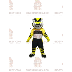 Mycket hotfull Tiger BIGGYMONKEY™ maskotdräkt med sportkläder -