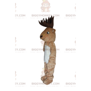 Disfraz de mascota Ciervo BIGGYMONKEY™ con hermosos cuernos