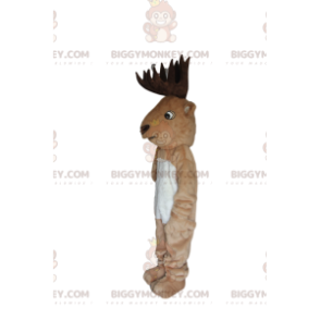 Deer BIGGYMONKEY™ Mascot Costume with Gorgeous Brown Antlers –