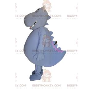 Costume mascotte BIGGYMONKEY™ dinosauro grigio molto entusiasta