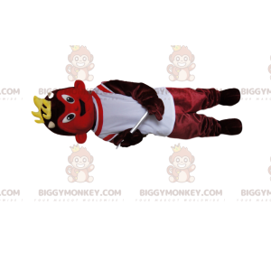 Costume de mascotte BIGGYMONKEY™ de diablotin rouge avec un