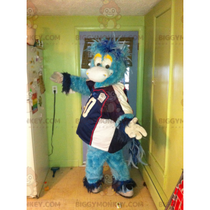 Disfraz de mascota BIGGYMONKEY™ para hombre monstruo azul