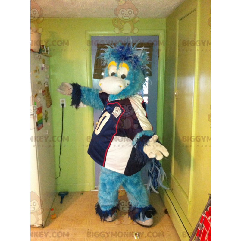 All Hairy Blue Monster Man BIGGYMONKEY™ Mascot Costume –