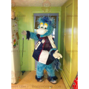 Costume de mascotte BIGGYMONKEY™ de bonhomme de monstre bleu