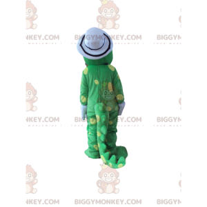Disfraz de mascota BIGGYMONKEY™ Dinosaurio verde con lunares