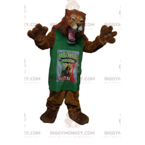 Costume de mascotte BIGGYMONKEY™ de lion très féroce avec un