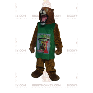 Costume de mascotte BIGGYMONKEY™ de lion très féroce avec un