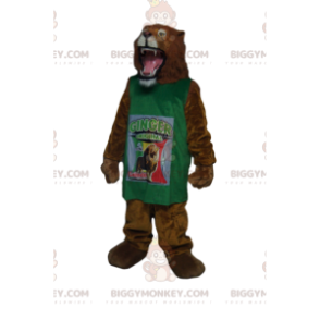 Costume de mascotte BIGGYMONKEY™ de lion très féroce avec un