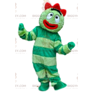 Costume da mascotte BIGGYMONKEY™ personaggio divertente verde e