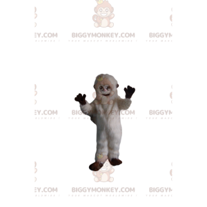 Traje de mascote branco Yeti BIGGYMONKEY™. Traje de Yeti Branco