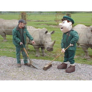 BIGGYMONKEY™ Costume da mascotte custode dello zoo lavoratore -