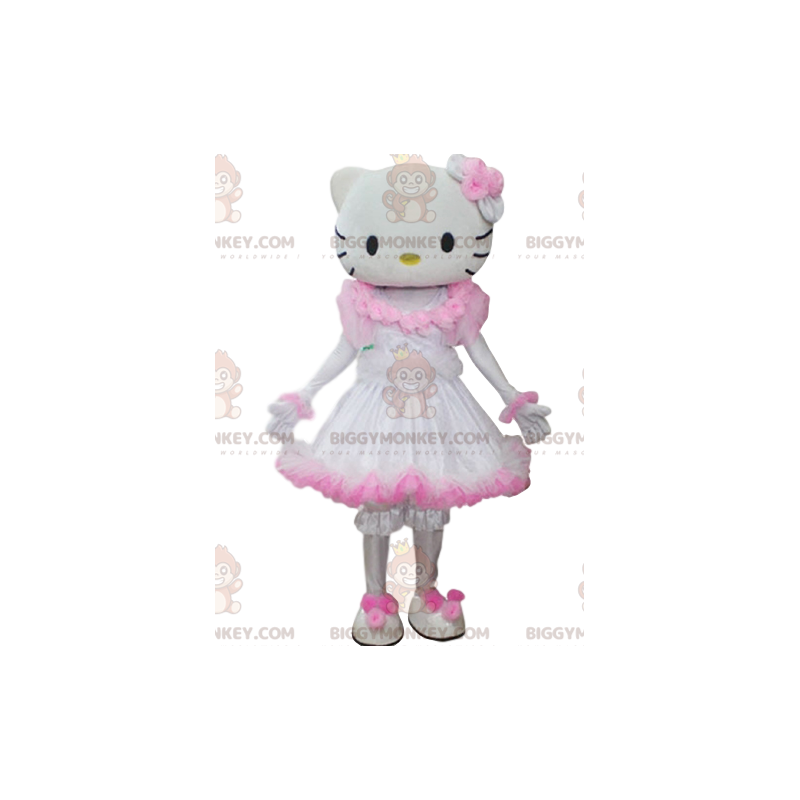 Fato de mascote Hello Kitty BIGGYMONKEY™ com vestido branco e