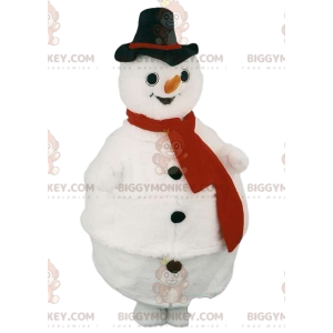 Costume da pupazzo di neve BIGGYMONKEY™ con sciarpa rossa e