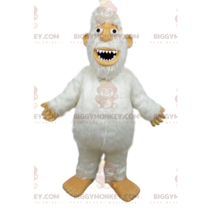 Disfraz de mascota Yeti blanco Big Teeth BIGGYMONKEY™ -
