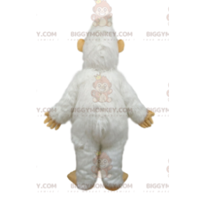 White Yeti Big Teeth BIGGYMONKEY™ Mascot Costume -
