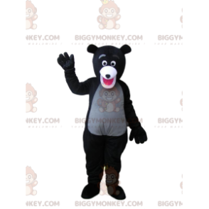 Costume de mascotte BIGGYMONKEY™ d'ours noir et gris très