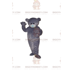 Costume de mascotte BIGGYMONKEY™ d'ourson gris avec un museau