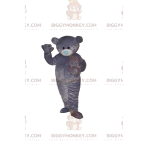 BIGGYMONKEY™ Costume da mascotte Cucciolo di orso grigio con