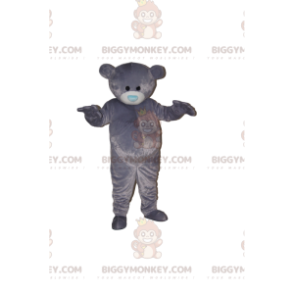 Fantasia de mascote BIGGYMONKEY™ filhote de urso cinza com