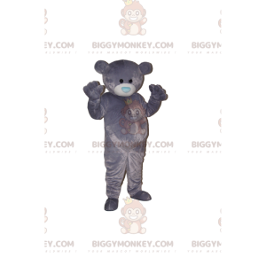 BIGGYMONKEY™ Costume da mascotte Cucciolo di orso grigio con