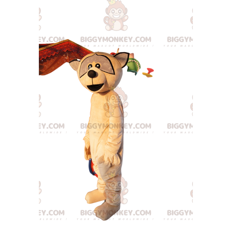 Disfraz de mascota mapache marrón BIGGYMONKEY™. disfraz de