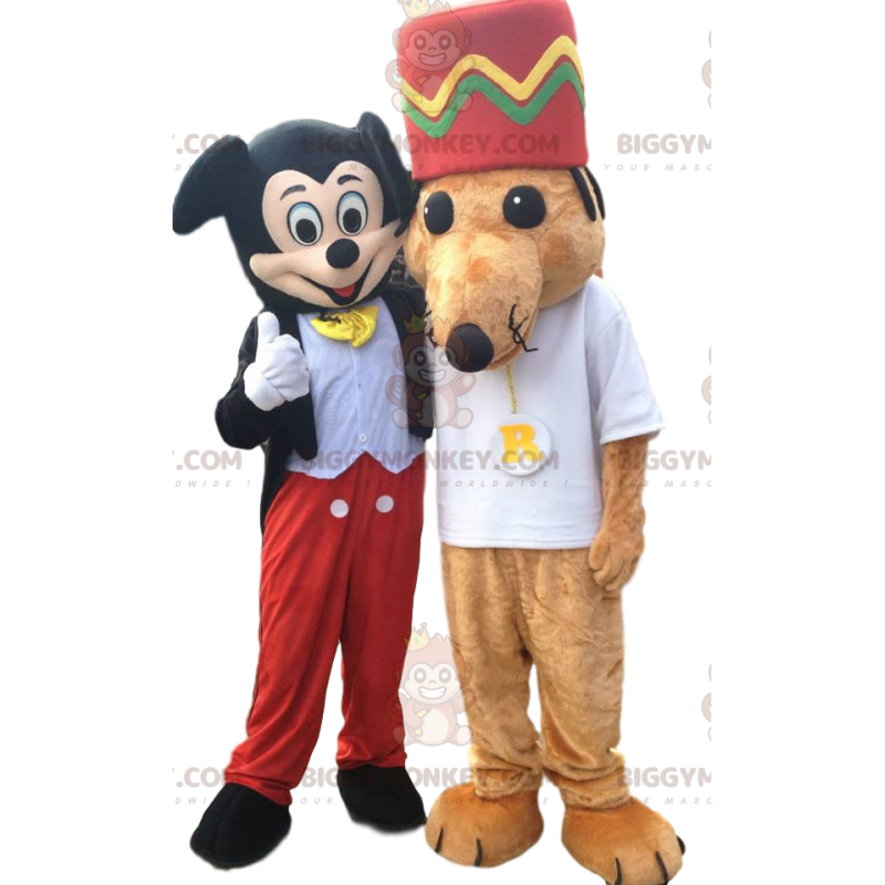 BIGGYMONKEY™ Mickey Mouse og Mouse Mascot Costume Costume Duo -