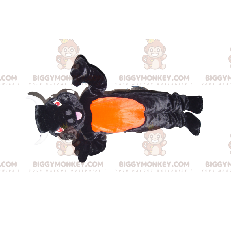 BIGGYMONKEY™ Μασκότ Κοστούμι Μαύρο και Πορτοκαλί Ταύρος με