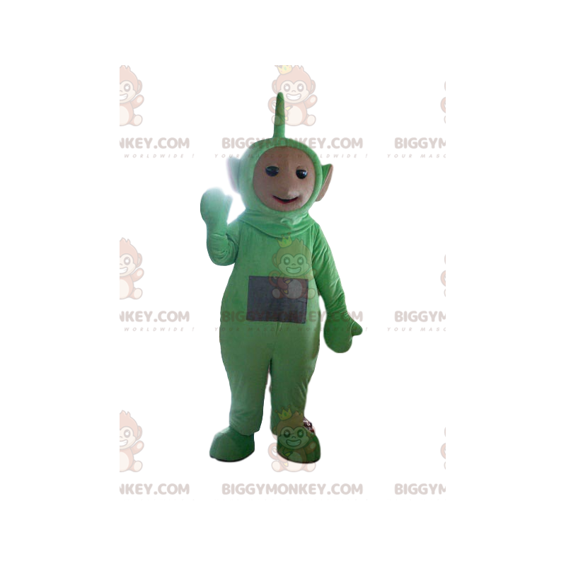 Grøn teletubbie BIGGYMONKEY™ maskot kostume. teletubby kostume