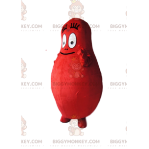 BIGGYMONKEY™ Mascot Costume of Barbidur, the Red Cotton Candy –