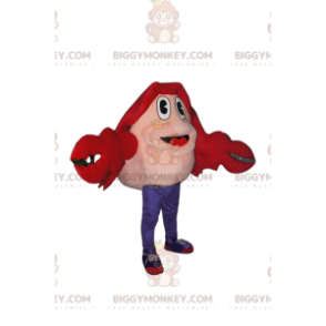 Disfraz de mascota Cangrejo rojo muy entusiasta BIGGYMONKEY™ -