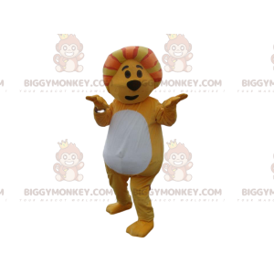 Super Fun Yellow and Orange Lion BIGGYMONKEY™ Mascot Costume –