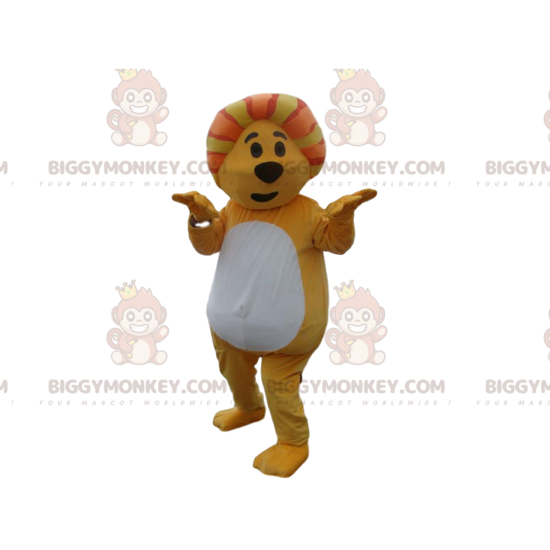 Super Fun Yellow and Orange Lion BIGGYMONKEY™ Mascot Costume -