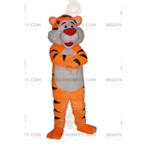 BIGGYMONKEY™ maskottiasu Very Happy Tiger Punaisella kuonolla -