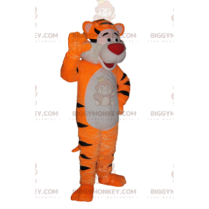 BIGGYMONKEY™ maskottiasu Very Happy Tiger Punaisella kuonolla -