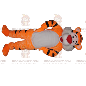 BIGGYMONKEY™ Maskottchenkostüm Sehr glücklicher Tiger mit roter